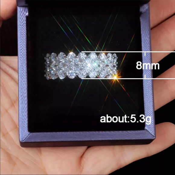 New 925 Silver Diamonds Wedding Ring - Picture 5 of 6